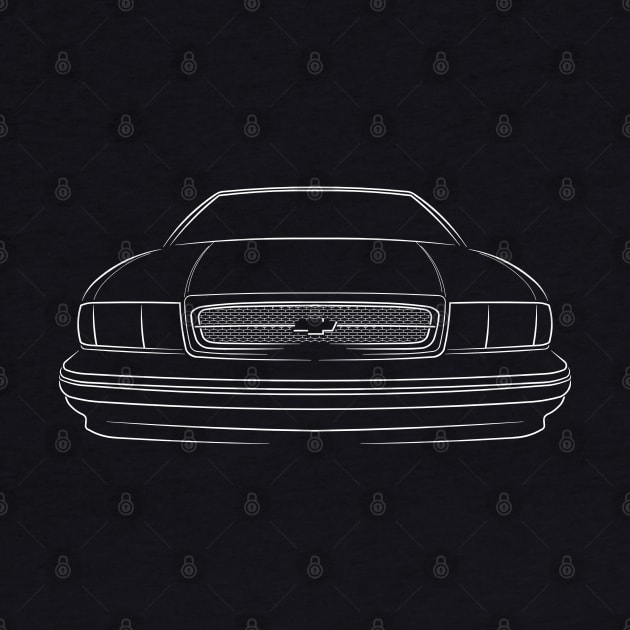 Chevy Impala SS - front stencil, white by mal_photography
